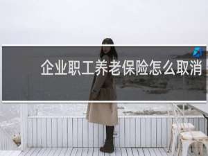 企业职工养老保险怎么取消