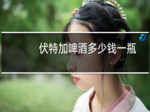 伏特加啤酒多少钱一瓶