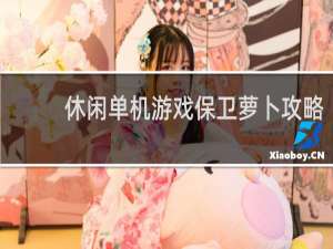 休闲单机游戏保卫萝卜攻略