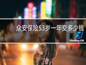众安保险53岁一年交多少钱