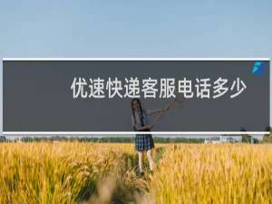 优速快递客服电话多少
