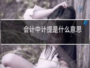 会计中计提是什么意思