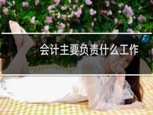 会计主要负责什么工作