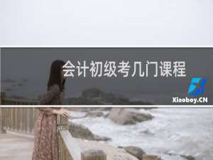 会计初级考几门课程