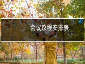 会议议程安排表