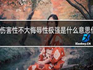 伤害性不大侮辱性极强是什么意思什么梗