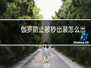 伽罗防止被秒出装怎么出