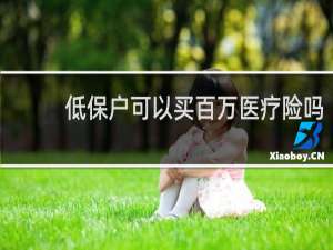 低保户可以买百万医疗险吗