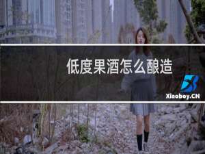 低度果酒怎么酿造