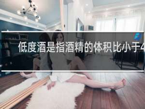 低度酒是指酒精的体积比小于40%