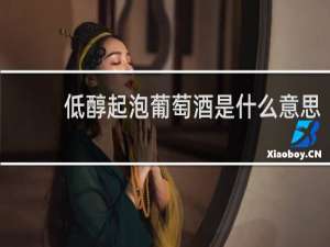 低醇起泡葡萄酒是什么意思