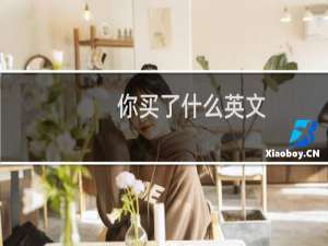 你买了什么英文