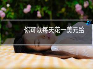 你可以每天花一美元给一个孩子希望