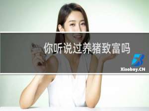 你听说过养猪致富吗