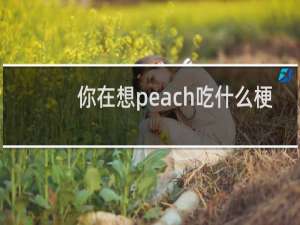 你在想peach吃什么梗