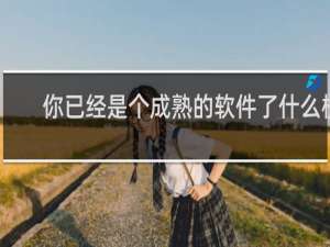 你已经是个成熟的软件了什么梗？你已经是个成熟的软件了是什么意思什么梗