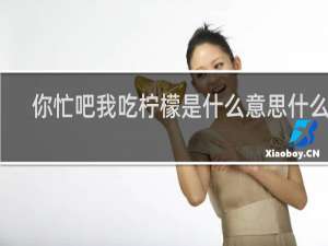 你忙吧我吃柠檬是什么意思什么梗