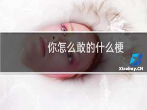 你怎么敢的什么梗
