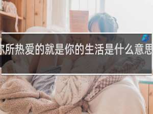 你所热爱的就是你的生活是什么意思什么梗