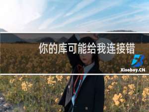 你的库可能给我连接错误了