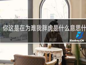 你这是在为难我胖虎是什么意思什么梗