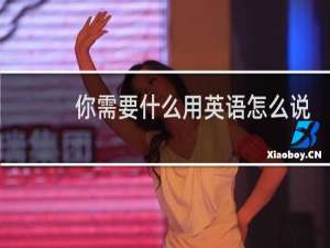 你需要什么用英语怎么说