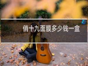 俏十九面膜多少钱一盒