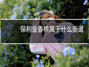 保利金香槟属于什么街道