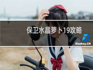 保卫水晶萝卜19攻略