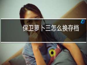 保卫萝卜三怎么换存档