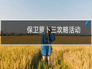 保卫萝卜三攻略活动