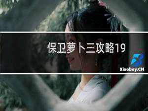 保卫萝卜三攻略19