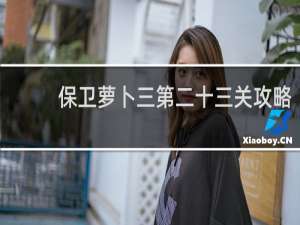 保卫萝卜三第二十三关攻略