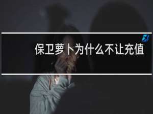 保卫萝卜为什么不让充值