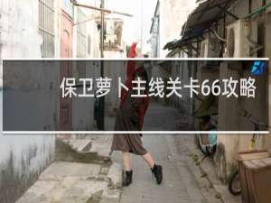 保卫萝卜主线关卡66攻略