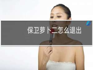 保卫萝卜二怎么退出