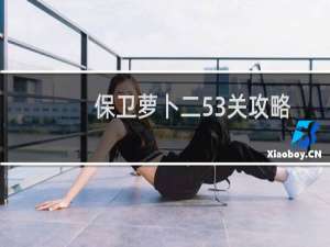 保卫萝卜二53关攻略