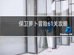 保卫萝卜冒险61关攻略