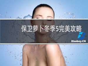 保卫萝卜冬季5完美攻略