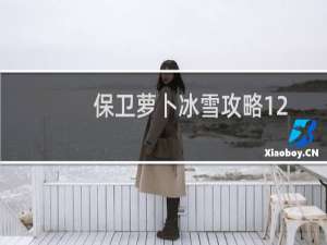 保卫萝卜冰雪攻略12