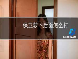 保卫萝卜后面怎么打