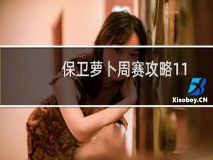 保卫萝卜周赛攻略11.4