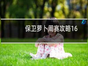 保卫萝卜周赛攻略16