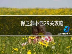 保卫萝卜四29关攻略