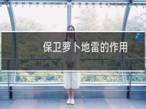 保卫萝卜地雷的作用