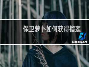 保卫萝卜如何获得榴莲
