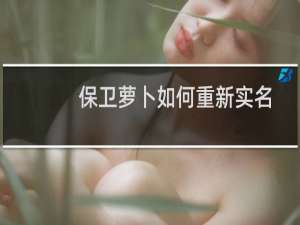 保卫萝卜如何重新实名