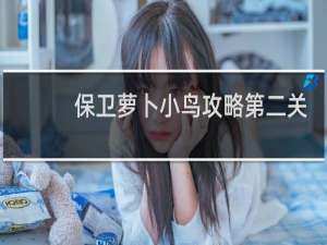 保卫萝卜小鸟攻略第二关