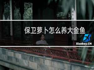 保卫萝卜怎么养大金鱼