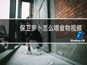 保卫萝卜怎么喂食物视频